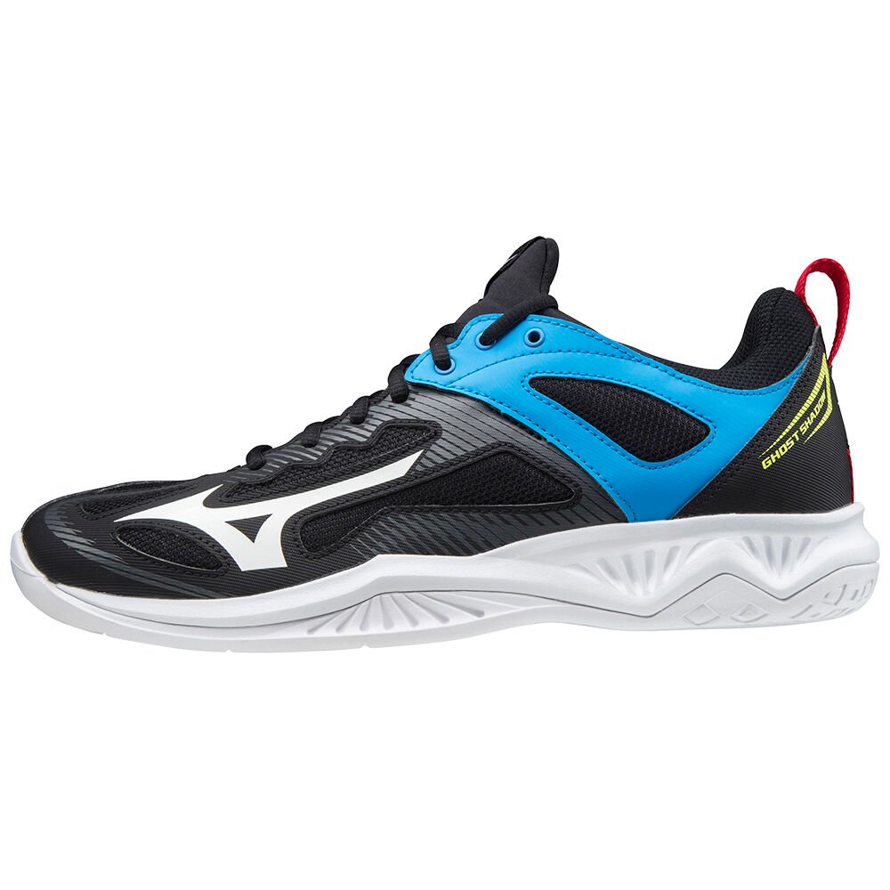 Mizuno Women's Handball Shoes Black/White/Blue Ghost Shadow Shoes - X1GA198045